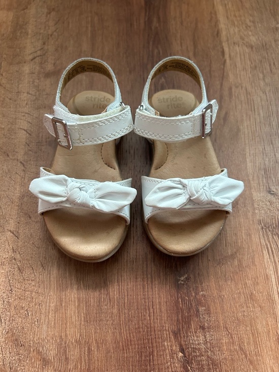 Stride Rite Other - Stride Rite White Bow Toddler Sandals 6M